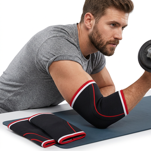Manufacturer Hot Sale Lightweight Elastic Polyester & Cotton <b>Knee</b> <b>Support</b> Breathable Gym Non-Slip Professional Weightlifting - Product Image 1