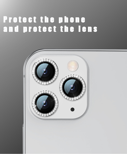 Diamant Glitter Camera Lens Protector Pour <span class=keywords><strong>iPhone</strong></span> 13 12 11 <span class=keywords><strong>Pro</strong></span> Max Métal Anneau Len Verre Pour <span class=keywords><strong>iPhone</strong></span> 13 <span class=keywords><strong>Pro</strong></span> Housse De Protection - Product Image 2