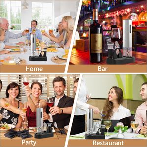 4 in 1 Rechargeable Type-C Opener <b>Wine</b> Pourer & <b>Stopper</b>- Automatic Corkscrew Bottle Electric <b>Wine</b> Opener for Gifts - Product Image 4