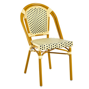 Silla de Mimbre Impermeable para Exterior, Ideal para Cafeterías, Hoteles, Restaurantes, Playa, Estilo Moderno, Metálica, Tipo Bistro París - Product Image 2