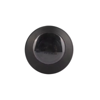 Boîtier compact en plastique noir rond transparent de qualité supérieure pour poudre, blush et fond de teint – Emballage cosmétique
