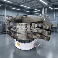 Tamis vibrant circulaire en acier inoxydable, moteur de tamisage linéaire 380V 250KG, équipement de nettoyage alimentaire