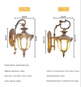 HFBH Lámpara Led Diseño Estilo Europeo Antiguo Vintage Vidrio Industrial Rústico Iluminación Lámpara <span class=keywords><strong>de</strong></span> pared - Product Image 5