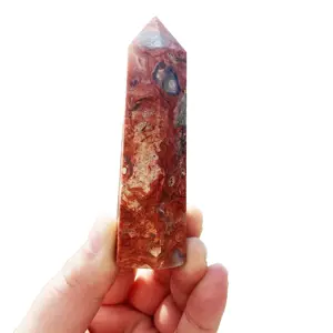 Wholesale nature High Quality Crystals Healing Stones Crazy Lace Agate Tower Obelisk Point Tower for decorations