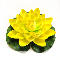 Vente en gros de graines artificielles de fleur de lotus à bas quantité minimale de commande nénuphar artificiel flottant de feuille de lotus artificiel décoratif