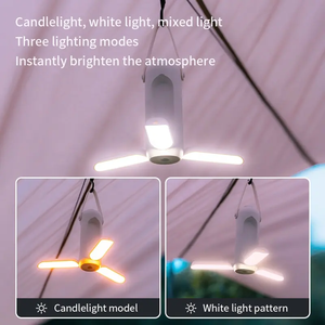 Lampu Camping Lipat Luar Ruangan 2026, Penerangan Kapasitas Besar, Lampu Camping Gantung Portabel Isi Ulang USB - Product Image 2