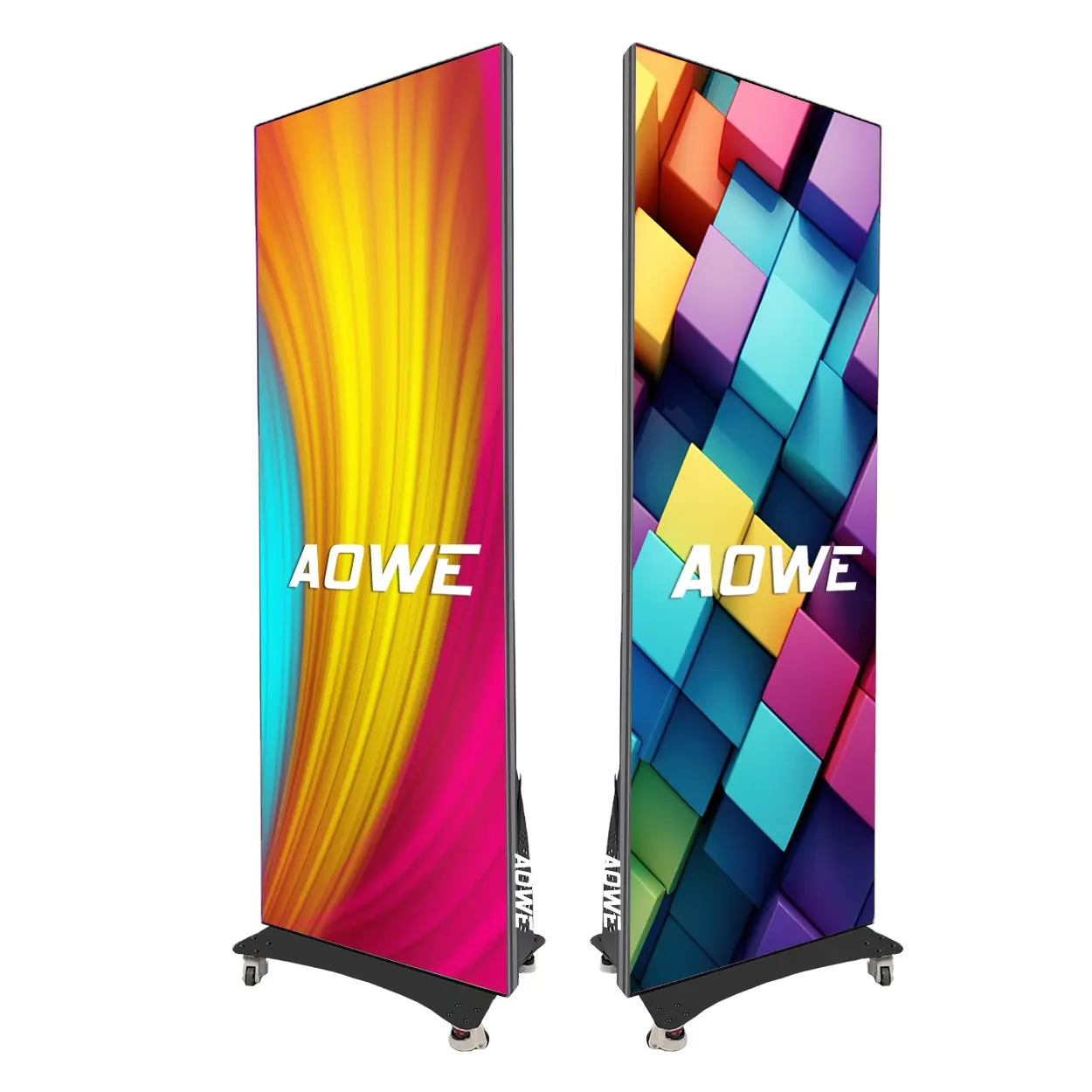Sıcak çin AOWE yeni poster ekran P1.2 P1.5 P1.8 P2 P2.5 kapalı açık taşınabilir ve mobil led ekran