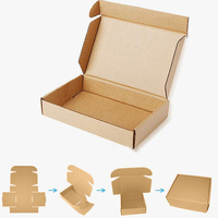 Dossiers d'expédition pliables en carton ondulé brun kraft personnalisés, gaufrage, laminage mat, revêtement UV, matériaux recyclés, cadeau