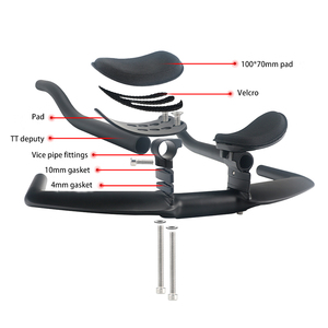 Guidon intégré TOSEEK Aero Bars personnalisé pour vélos BMX/Cruisers/VTT, en carbone, collier 22,6-25 mm, largeur 401-500 mm - Product Image 2