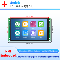 Panel de Pantalla Táctil HMI Integrado de 7 Pulgadas con Cable de Comunicación para Descarga, Compatible con RS485/232/422 para Conectar con PLC