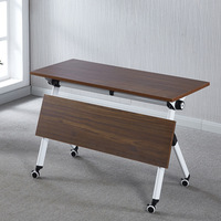 Ensemble de tables de conférence modulaires en métal, bureau mobile, mobilier de bureau pliable et combinable pour les établissements d'enseignement
