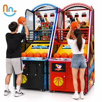 Machine d'arcade de basket-ball électronique Joy2fun, pliable, portable, facile à déplacer, machine de jeu sportive pour adultes, pour salle de jeux intérieure