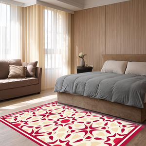 <span class=keywords><strong>Tappeto</strong></span> Rettangolare in Poliestere Stile Astratto, Sottile, Lavabile in Lavatrice, Resistente alle Macchie, Design Minimalista Pastorale per Camera da Letto e Soggiorno - Product Image 3