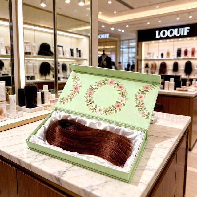 Eco-Friendly Matte Custom Wigs Packaging Rigid Cardboard Magnetic Closure Gift Box With Logo
