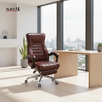 Chaises de bureau exécutives modernes 2026 pour la maison et les salles de conférence, confortables, réglables, en cuir PU, avec appui-tête