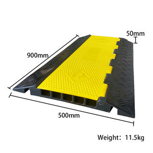 आसान प्लेसमेंट और हटाने 900*500*50 मिमी 5 चैनल सड़क रबर फर्श केबल रक्षक के साथ - Product Image 2