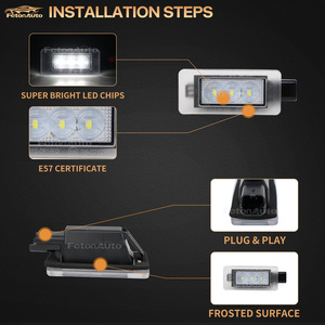 Feu arrière de plaque d'immatriculation pour <span class=keywords><strong>Peugeot</strong></span> 3008 2016-2019 207CC <span class=keywords><strong>208</strong></span> 30 8MK2 2008 5008 Lampes - Product Image 3