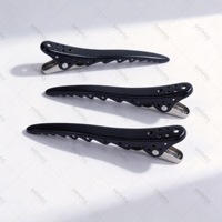 Pince de sectionnement réglable en aluminium anodisé avec broche de sectionnement noir mat pour coiffure et barbier