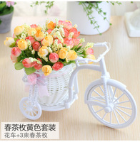 Bouquets de roses en soie DREA, fleurs artificielles, centre de table de mariage, décorations de vélo, présentoir