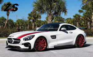 Kit carrozzeria stile <span class=keywords><strong>R</strong></span> in fibra di carbonio di alta qualità per Mercedes benz AMG GT GTC GTS con le minigonne laterali posteriori del diffusore anteriore - Product Image 5