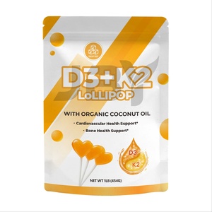 JBY Grosir Suplemen Halal Vegan dengan <span class=keywords><strong>Vitamin</strong></span> D3 dan K2 Alami untuk Perawatan Tulang Harian Kalsium Magnesium Seng Lolipop - Product Image 1