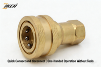 Coupleur hydraulique à déconnexion rapide en laiton ISO 7241-B 1/8 NPT MKZD pour lance de nettoyage de tapis à montage sur camion