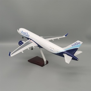 47cm 1/150 Scale IndiGo Airlines Airbus 320 A320 Modèles d'avion en résine avec Led et roues - Product Image 6