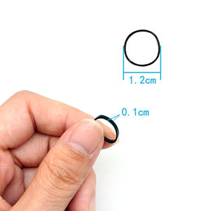 Fábrica auditada BSCI Lirong 360PCS Reutilizable Reciclado TPU Negro Durable Sin daños en el cabello Bandas de goma para el cabello trenzado elástico - Product Image 6