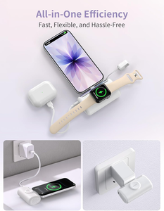 RORRY PalmGo แท่นชาร์จไร้สายแม่เหล็กแบบพกพา ความจุ 10000mAh รองรับ PD 22.5W ชาร์จเร็ว มินิพาวเวอร์แบงค์ สาย USB-C ในตัว - Product Image 3