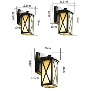 Sensor gerak terbaik lampu dinding luar ruangan Modern senja ke fajar perlengkapan lampu eksterior dudukan dinding lampu teras