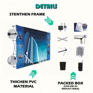 3X3 3X4 Retractable Pop up Wall Display Exhibition <b>Banner</b> Stand with Curved Design Polyester/PVC Material Digital Printing - Product Image 3