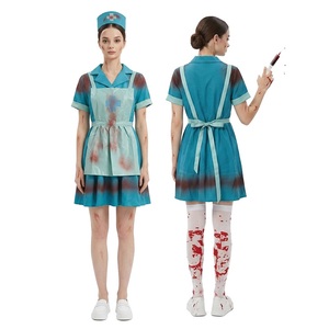 Costume da Infermiera Zombie Insanguinata, Abito Sbrindellato con Sangue per Feste Horror di Halloween e Cosplay - Product Image 2