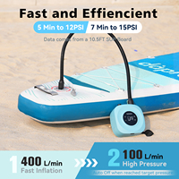 Affichage numérique LED Paddle électrique plus petite pompe haute pression 20PSI SUP pompe à air avec batterie