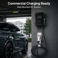 Amppal 22/44kW Borne de Recharge Murale Métallique AC Commerciale et Domestique pour Véhicules Électriques – Station de Charge Rapide pour VE