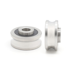 Roulements spéciaux en acier inoxydable SG66RS non standard 6*22*11mm, anneau extérieur à gorge en U pour rail de guidage à axe simple/double, convoyeur - Product Image 2