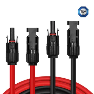 H1z2z2-k 8AWG 10AWG 12AWG 2.5mm 4mm 6mm 10mm TUV Approval UV Resistant 55A High Current 4mm 2 Core Power Cable Solar DC Cable