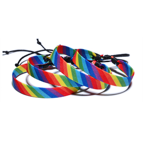 Bracelet en perles arc-en-ciel à sept couleurs CAI001 LGBT Gay, bracelet d'amitié transfrontalier tissé en corde, vente chaude, bracelets faits à la main de couleur <span class=keywords><strong>Les</strong></span> - Product Image 6
