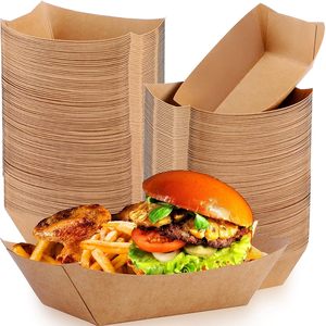 กล่องกระดาษคราฟท์กล่องใส่อาหารติดกล่องอาหารมีปีกนักเก็ตไก่ทอดฝรั่งเศสแบบปรับแต่งได้ - Product Image 1
