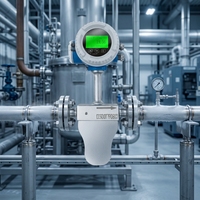 Débitmètre massique Coriolis numérique OEM en U haute précision -200°C pour traitement d'eau industrielle cryogénique 4-20mA HART IECEx