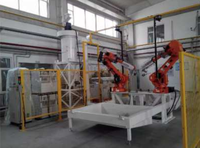 Robot industriel de découpe à jet d'eau haute pression de type ouvert BBET avec pompe intensificatrice hydraulique automatique 6 axes
