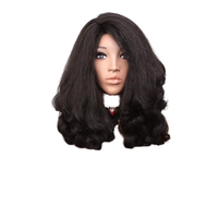 Perruques brunes africaines pour femmes, longues, ondulées, bouclées, volumineuses, naturelles, tendance, brésiliennes, vietnamiennes, noires, en fibre haute température – Grande Vente