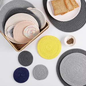 手工编织棉线绳防烫隔热垫，耐热杯垫碗垫，盘垫，家用餐垫 - Product Image 2