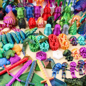 Modèle créatif de dragon chinois imprimé en 3D, épée, fouet, tour hexagonale en spirale, jouet poupée Daquan Zhongcheng ZC-221 en plastique durable - Product Image 4