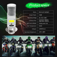 Ampoule LED RAYTON RTD AC/DC M11X T19 H4 pour moto, H6M P43T 8W LED pour VTT, UTV et voiturettes de golf, faisceau haut/bas HB2 P15D