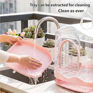 Yüksek Kaliteli Çevre Dostu Hafif Taşınabilir Şeffaf Nefes Alabilen Plastik Kuş Papağan Kafesi Evcil Hayvan Taşıyıcısı Büyük Kapasiteli - Product Image 5