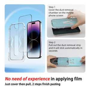 ชุดติด<span class=keywords><strong>ฟิล์ม</strong></span>กระจกนิรภัยแบบไม่ต้องใช้ฝุ่น <span class=keywords><strong>ติด</strong></span>ตั้งง่าย พร้อมอุปกรณ์ช่วย<span class=keywords><strong>ติด</strong></span> สำหรับโทรศัพท์มือถือ iPhone และ Samsung - Product Image 2
