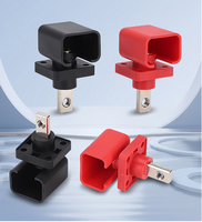Connecteurs de borne de batterie de voiture en laiton noir et rouge 12v-48VDC 50A borne de câble de batterie automatique poteau supérieur pour batterie au Lithium automatique