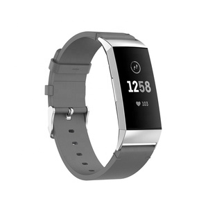 Pour <span class=keywords><strong>Fitbit</strong></span> <span class=keywords><strong>Charge</strong></span> 3/3e/<span class=keywords><strong>4</strong></span> Bracelet Smartwatch Bracelet en cuir résistant à l'eau avec tête en métal à usage général - Product Image 5