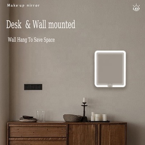 2-in-1 nhựa thông minh cảm biến cảm ứng gương trang điểm 3 tông màu dẫn ánh sáng mờ tường hoặc bảng gắn Magnifying vẻ đẹp gương - Product Image 6