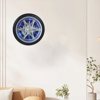 Horloge murale décorative de bureau de conception de forme de pneu de capteur de lumière moderne Reloj De Pared